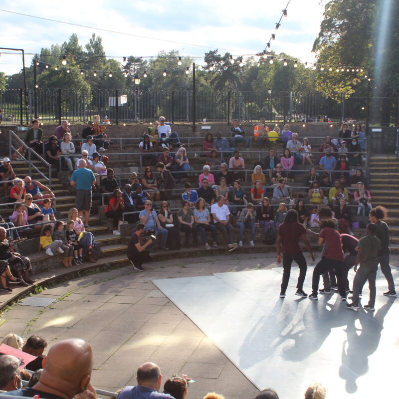 People performing onstage